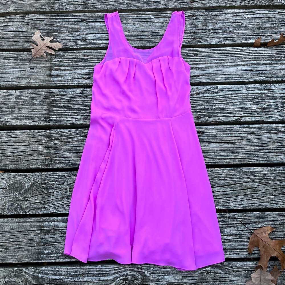 EXPRESS | Periwinkle Pink Illusion Neckline Dress